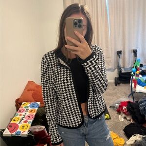 SHEIN black and white patterned sweater